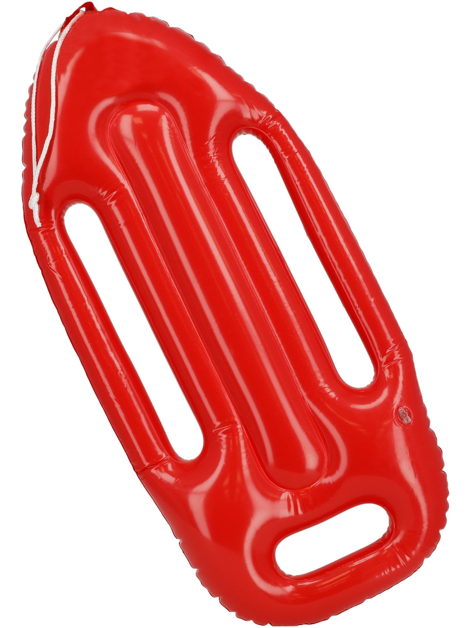 Smiffys aufblasbare Rettungsschwimmer-Boje 70 cm in Rot mit Tragegurt – Detailansicht