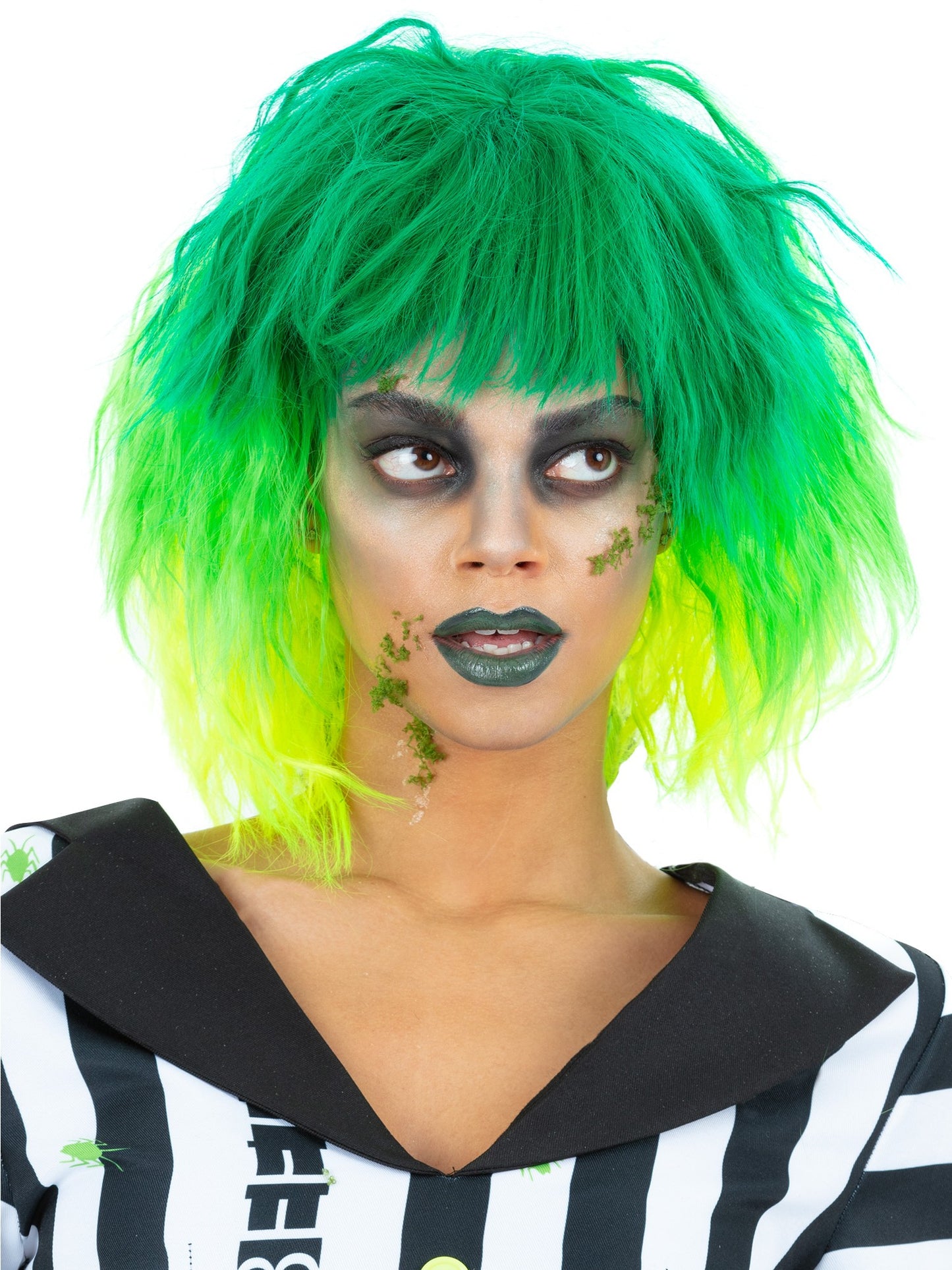 Smiffys Beetlejuice Make-Up FX Kit mit Artificial Moss Fixing Gel und Applikatoren