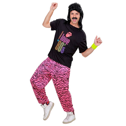 "80er JAHRE FASHION" (T-Shirt, weite Hose) – Vorderansicht