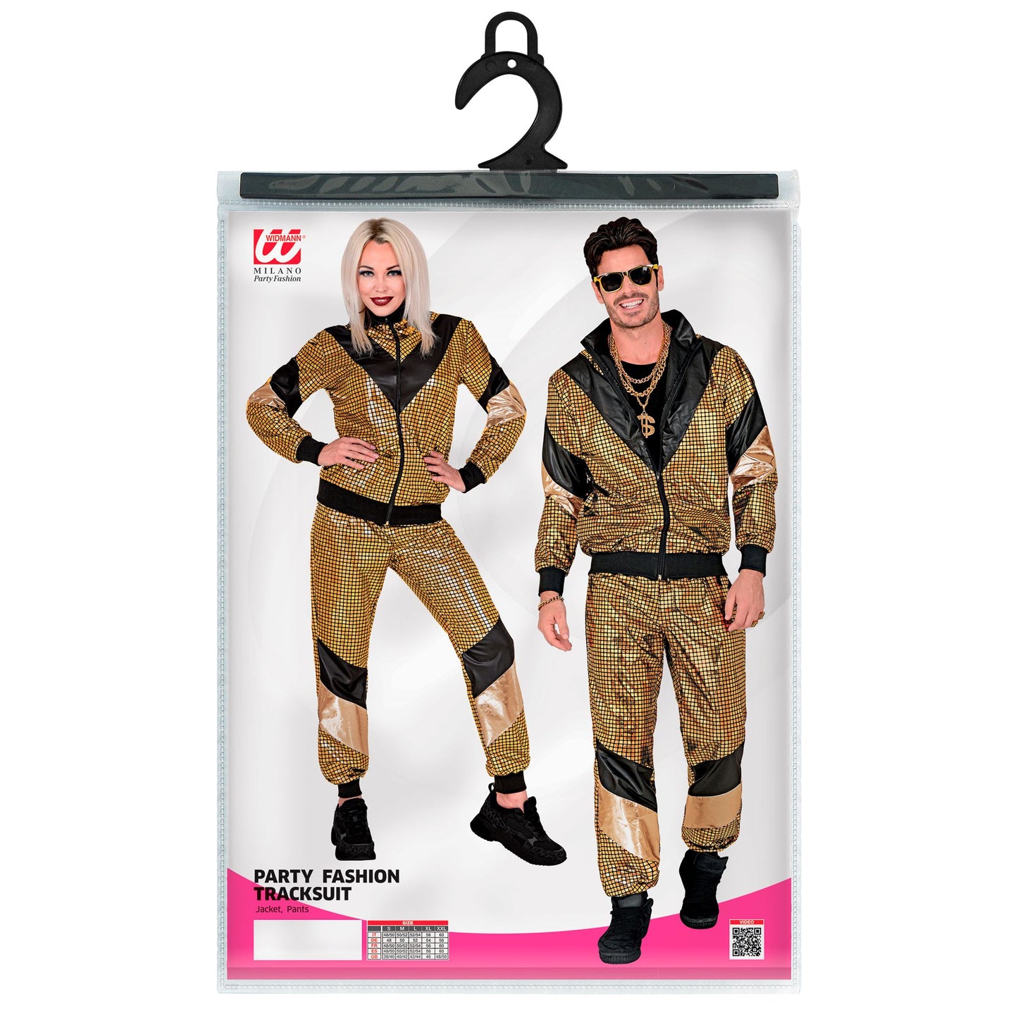 "80er JAHRE GOLD REFLEKTIERENDER TRAININGSANZUG" (Oberteil, Hose) – Ansicht 4