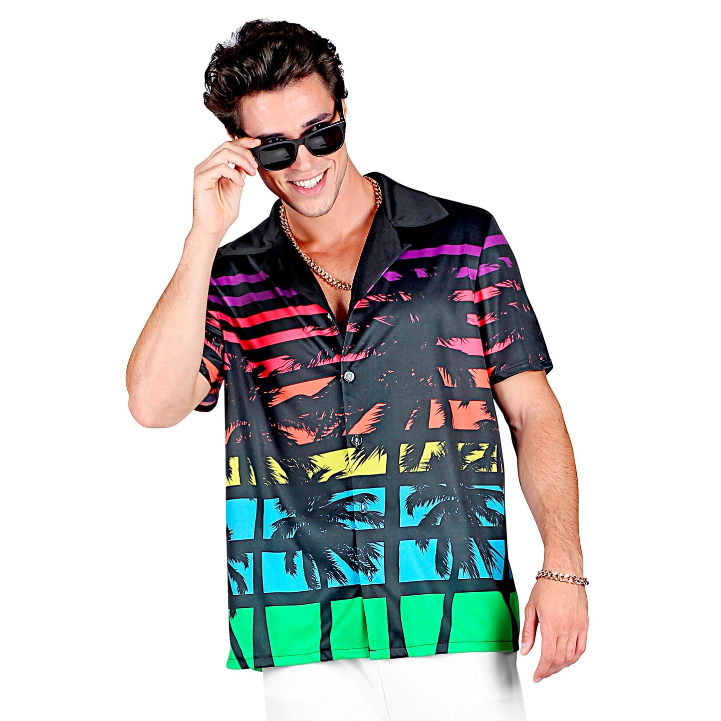 "80er JAHRE MIAMI STIL" (Hemd) – Vorderansicht