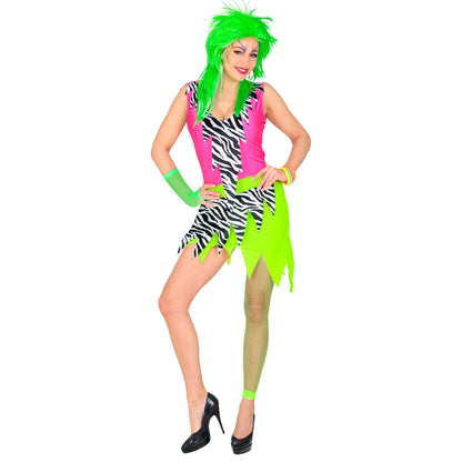 "80er JAHRE MODE" (Kleid, fingerlose Netzhandschuhe) – Ansicht 3