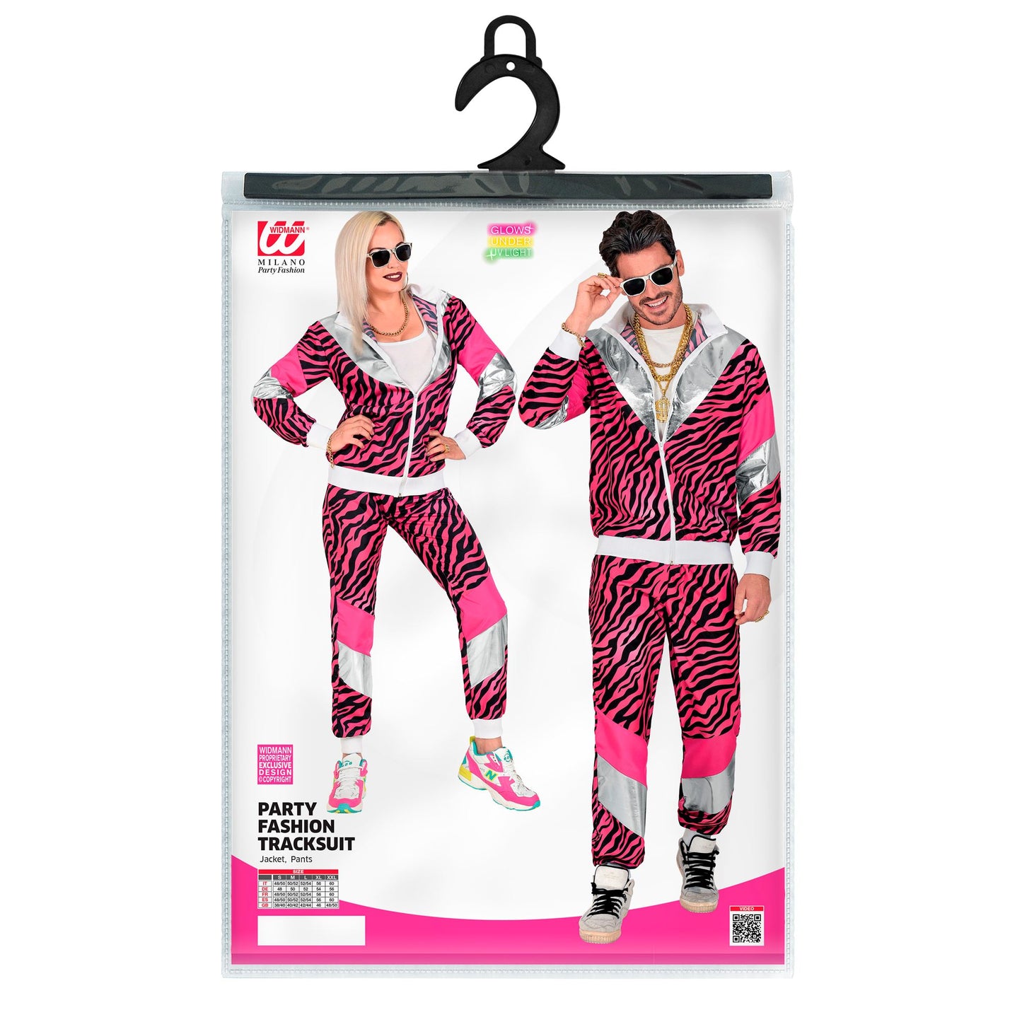 "80er JAHRE PINKER TIGERPRINT TRAININGSANZUG" (Oberteil, Hose) – Ansicht 5