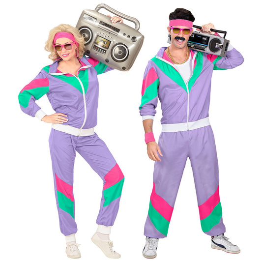 "80er JAHRE TRAININGSANZUG" (Oberteil, Hose) – Vorderansicht