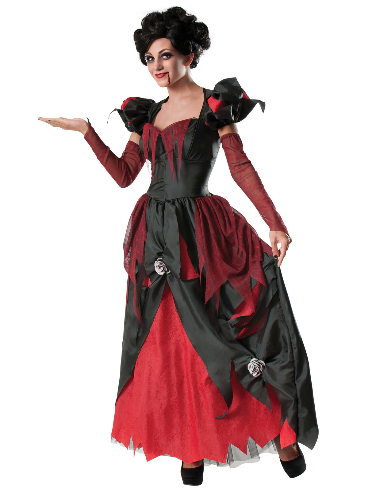 Rubies SINDER-ELLA Kostüm für Damen mit Kleid und Glovelets – Produktansicht