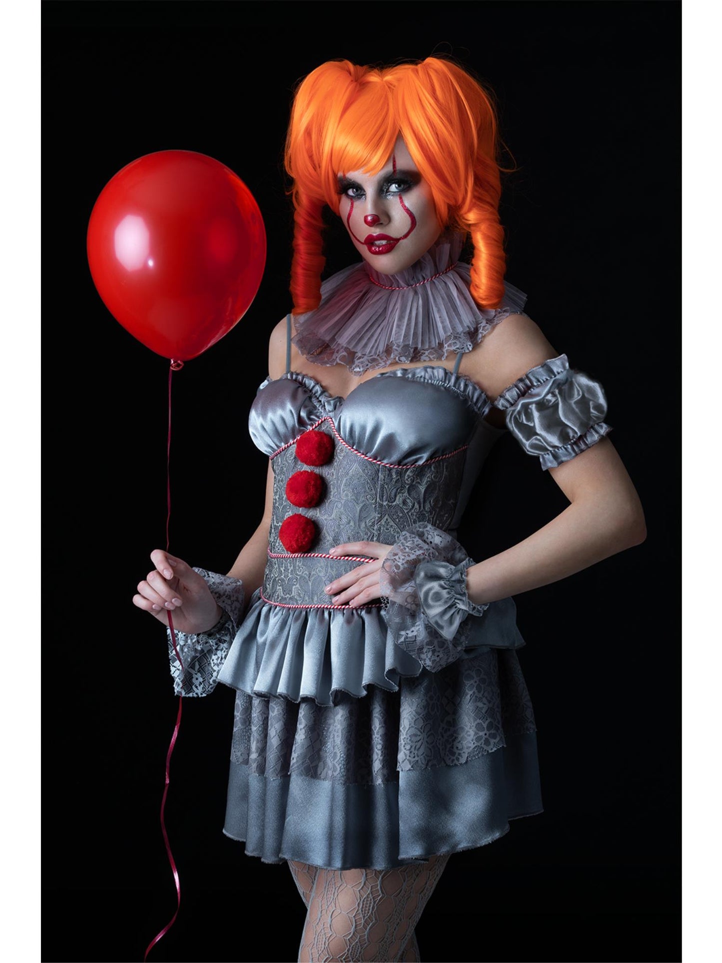 Smiffys Pennywise Kostüm für Damen aus IT Chapter Two – Produktansicht