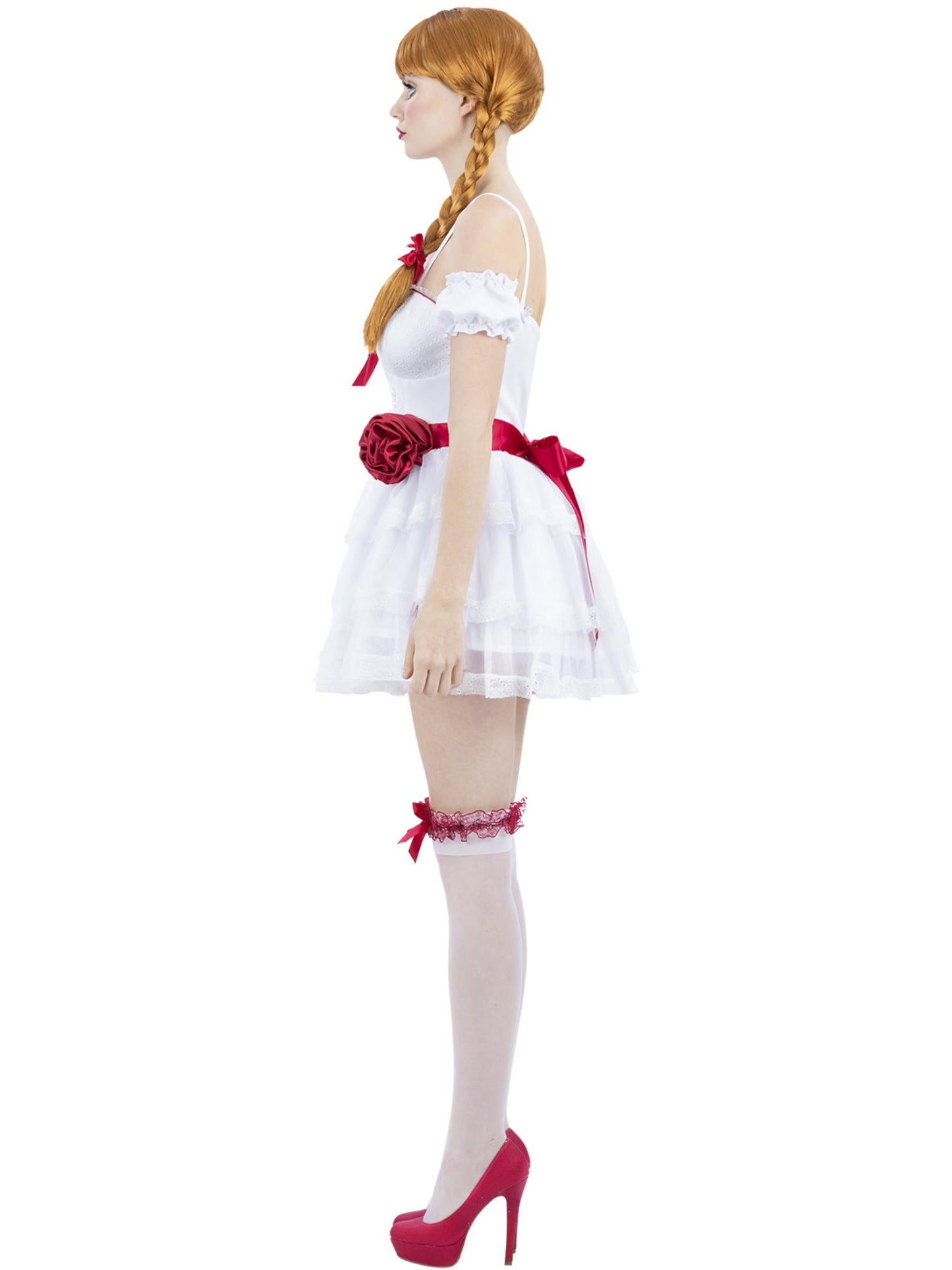 Smiffys Annabelle Mini Dress Kostüm für Damen in Weiss – Seitenansicht