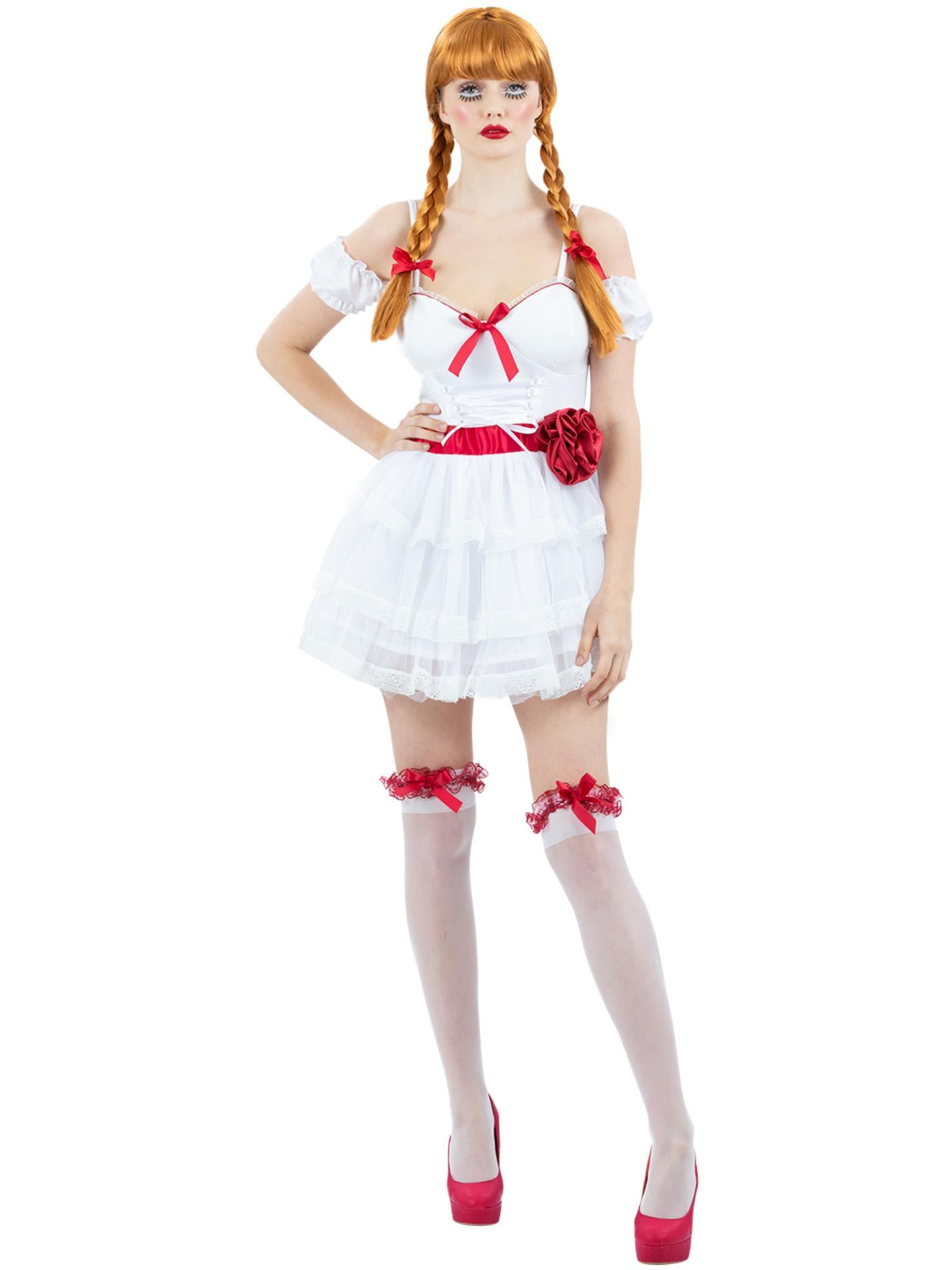 Smiffys Annabelle Mini Dress Kostüm für Damen in Weiss – Produktansicht