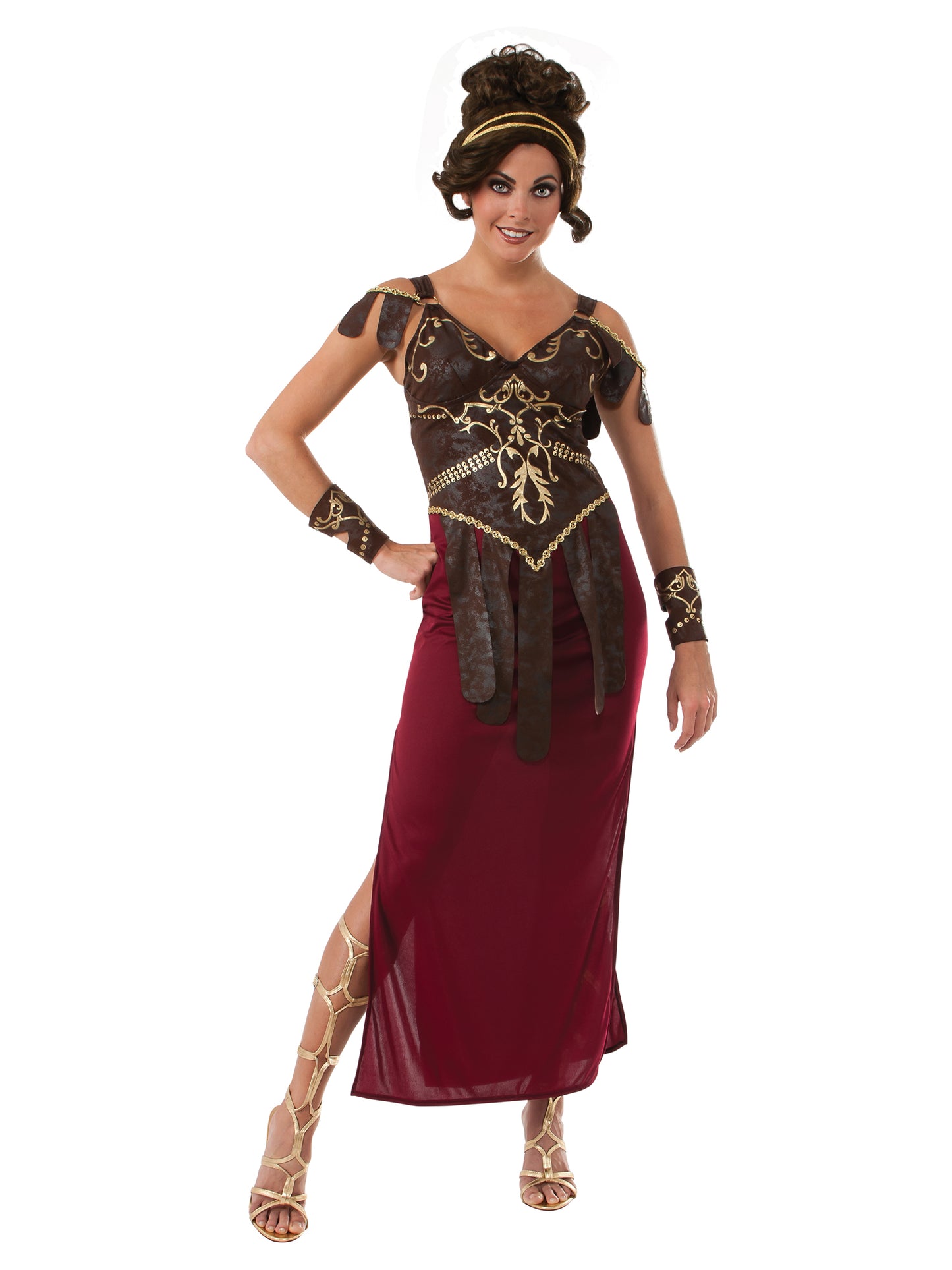 Rubies WARRIOR Glamason Kostüm für Damen mit Kleid, Gauntlets und Headpiece