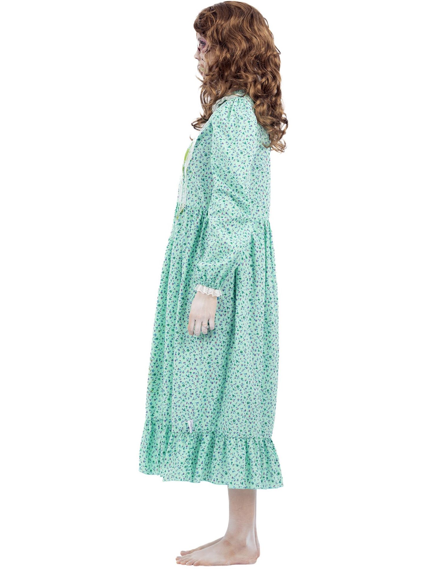 Smiffys The Exorcist Regan Kostüm für Damen mit Kleid und Erbrochenem-Aufdruck – Seitenansicht