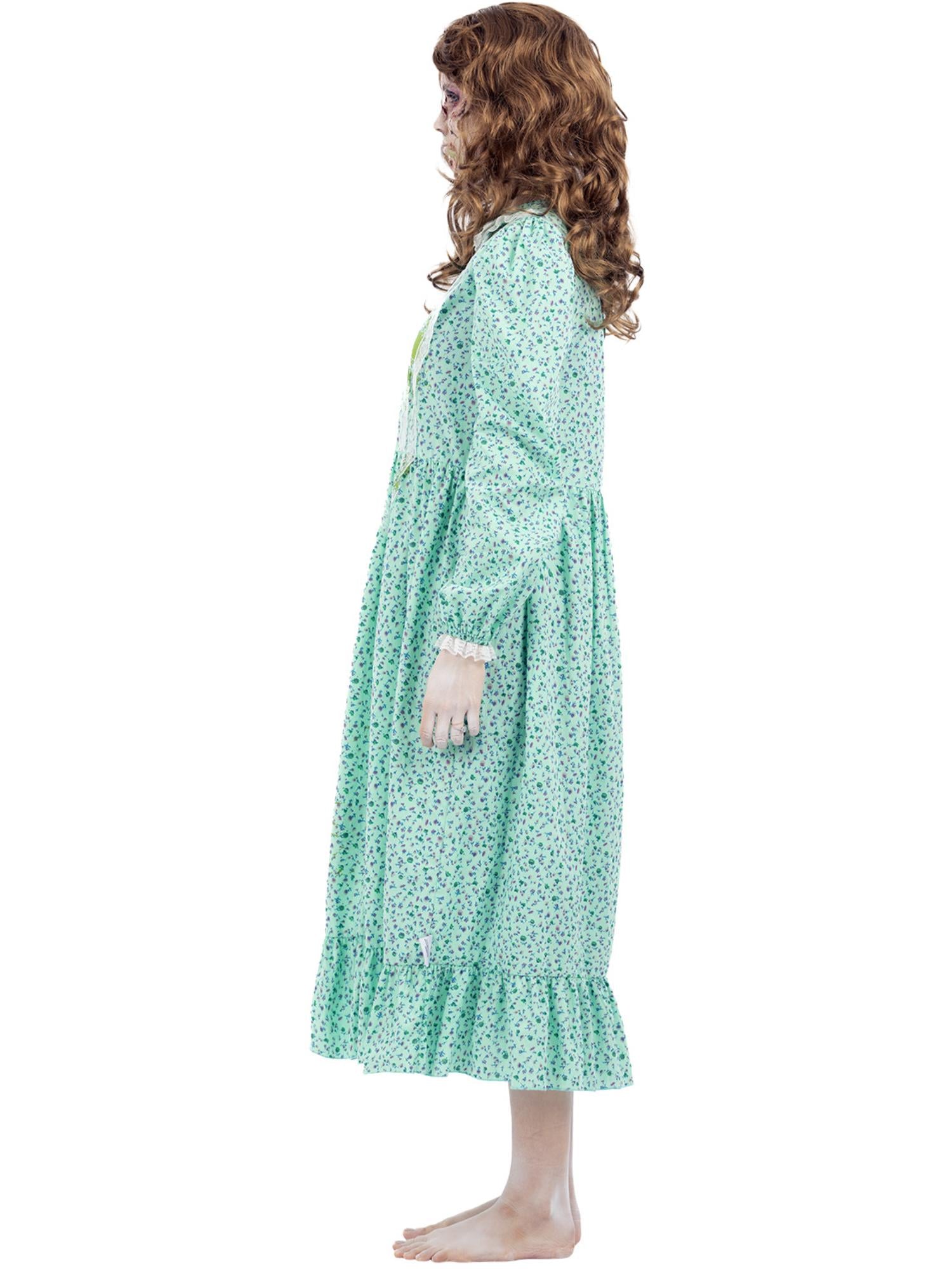 Smiffys The Exorcist Regan Kostüm für Damen mit Kleid und Erbrochenem-Aufdruck – Seitenansicht