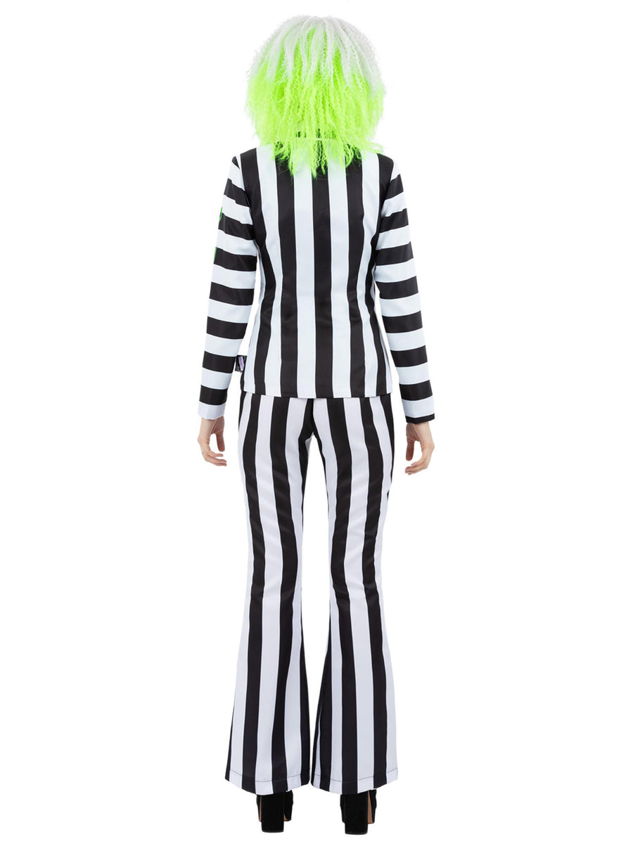 Smiffys Beetlejuice Kostüm für Damen mit Jacke Flared Hose und Krawatte – Detailansicht