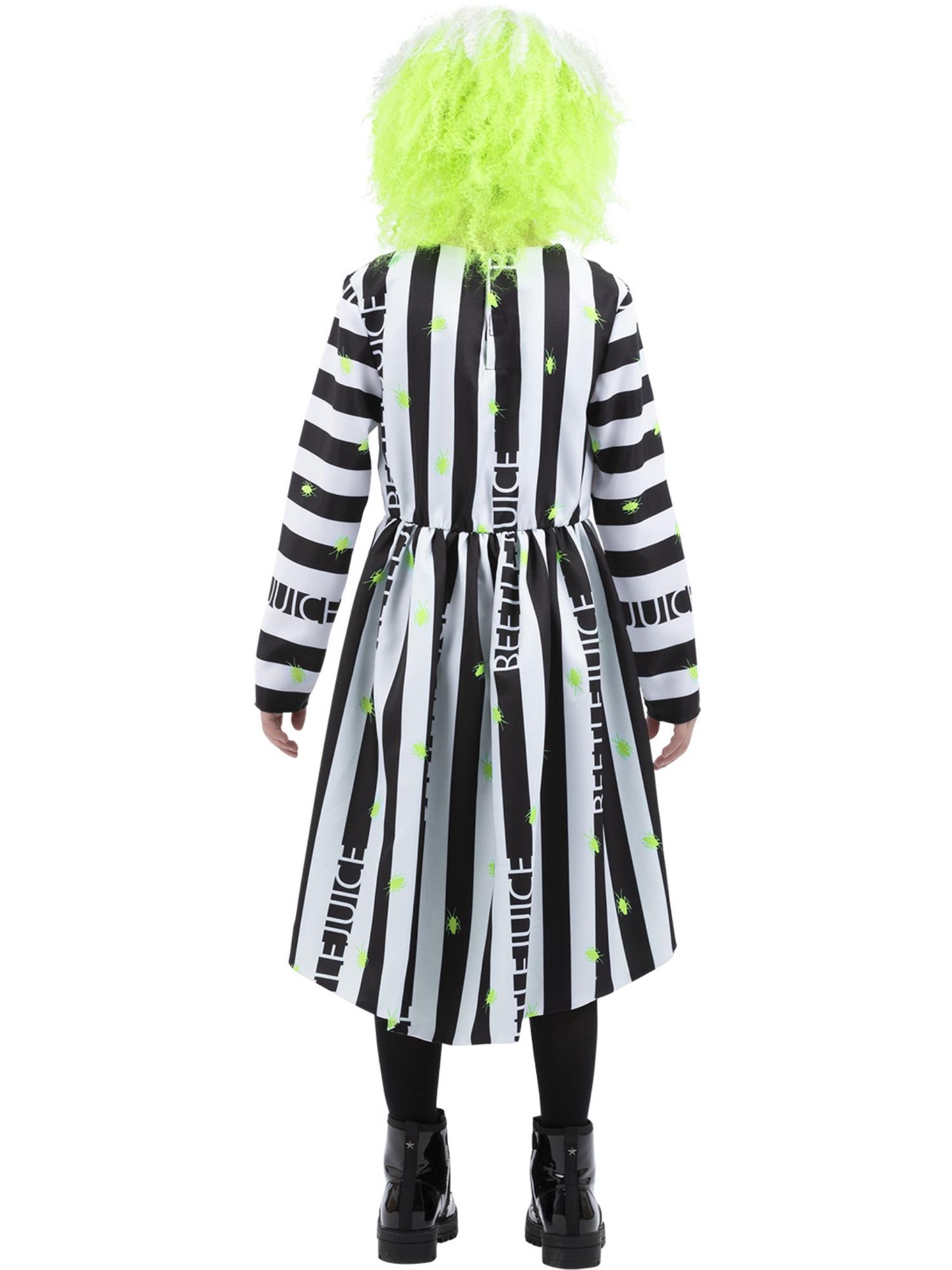 Smiffys Beetlejuice Kostüm für Mädchen mit Kleid – Detailansicht
