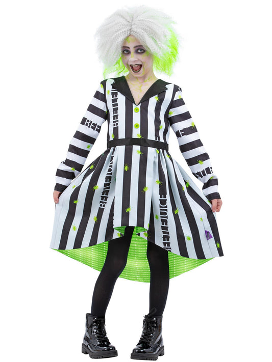 Smiffys Beetlejuice Kostüm für Mädchen mit Kleid – Produktansicht