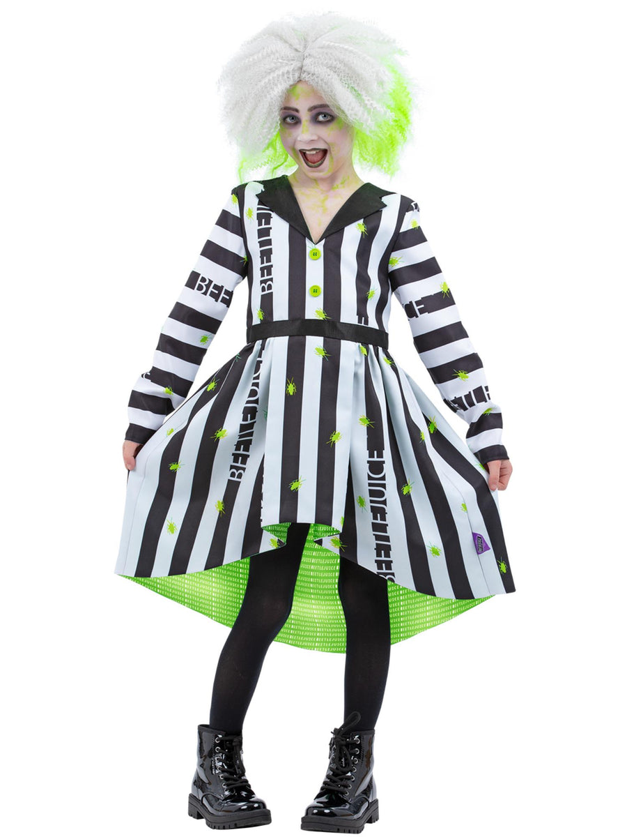 Smiffys Beetlejuice Kostüm für Mädchen mit Kleid – Produktansicht