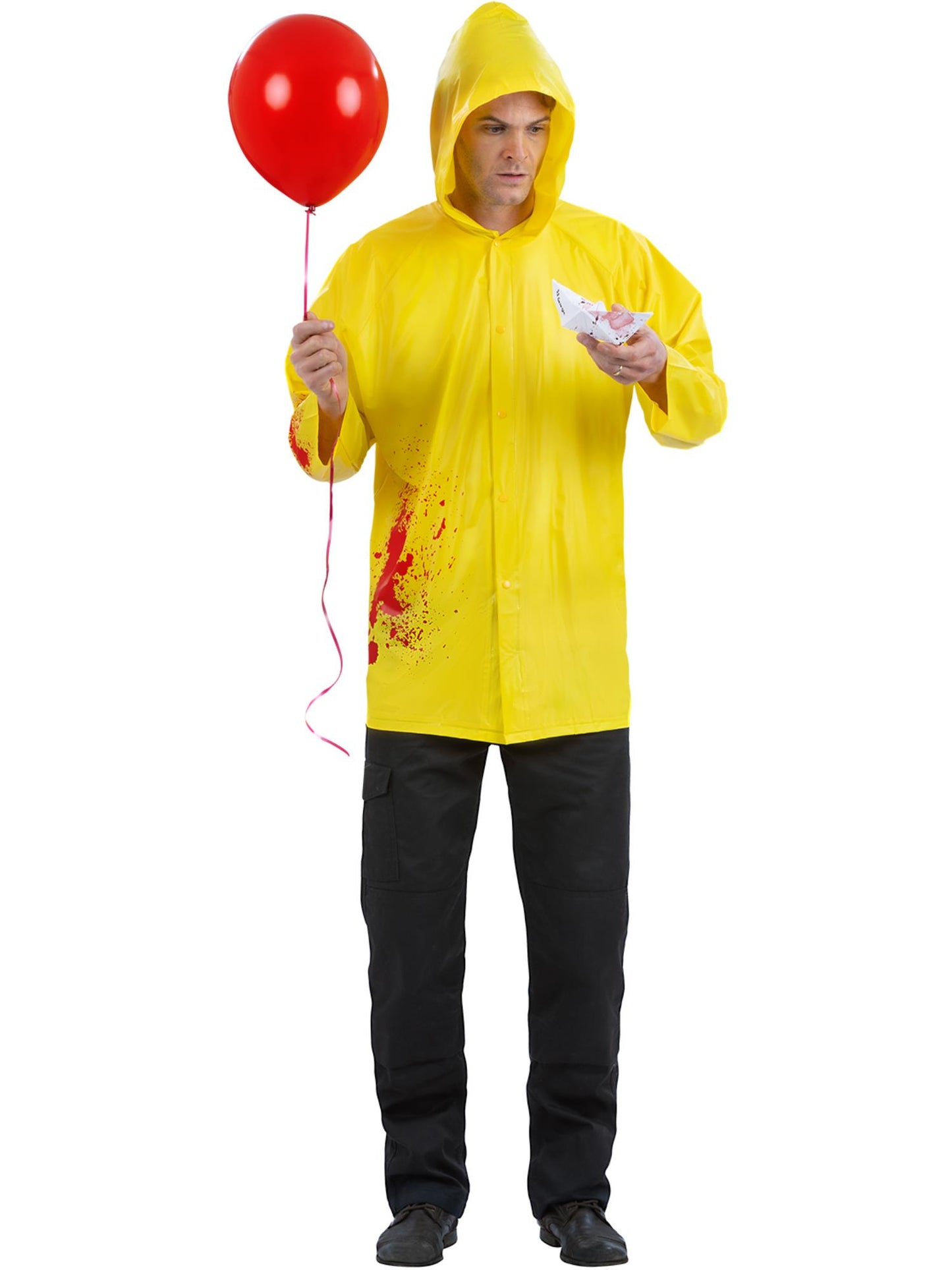 Smiffys IT Chapter Two Georgie Kostüm mit gelbem Regenmantel – Produktansicht
