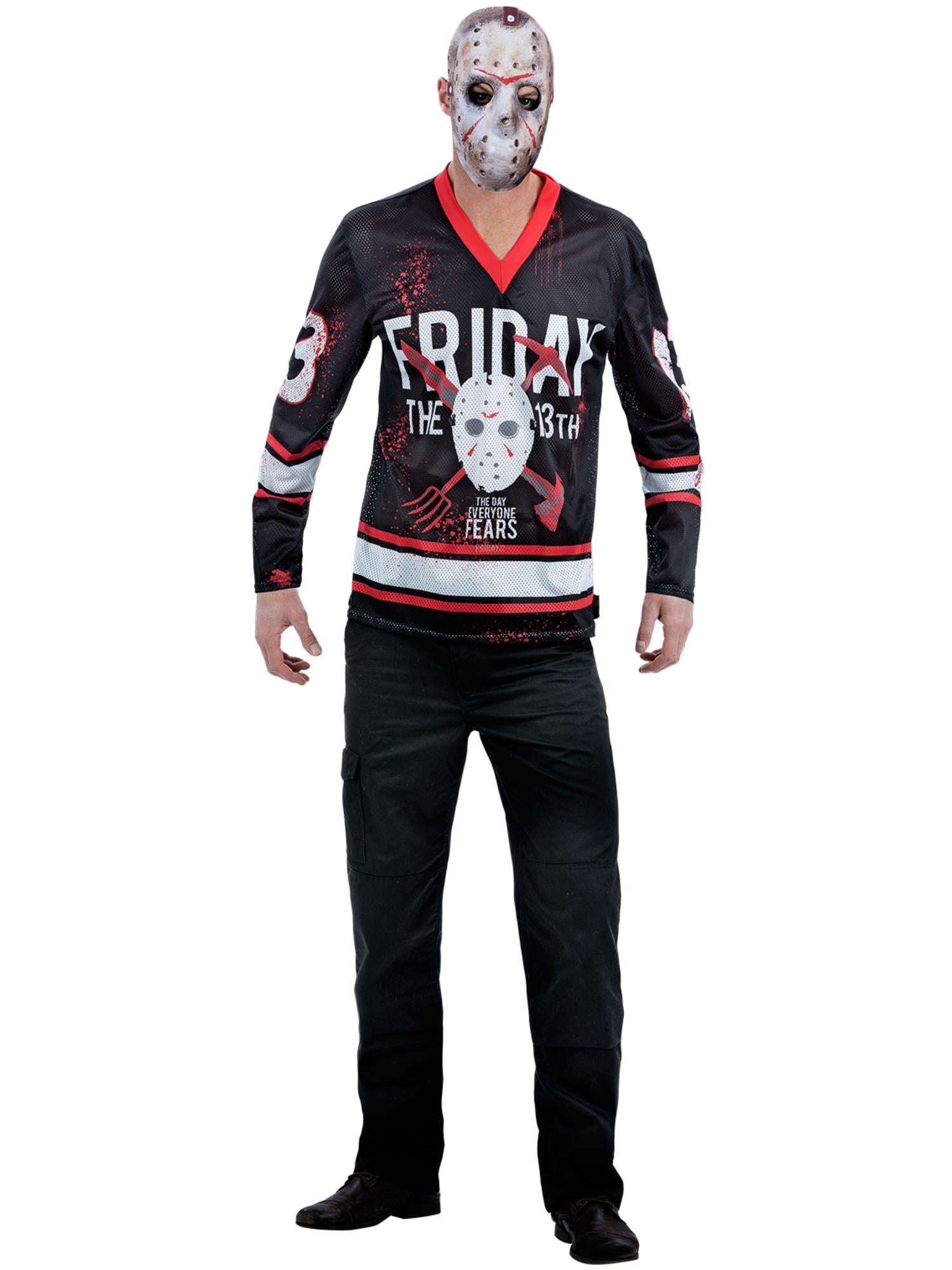 Smiffys Friday the 13th Hockey Top für Herren in Rot – Produktansicht