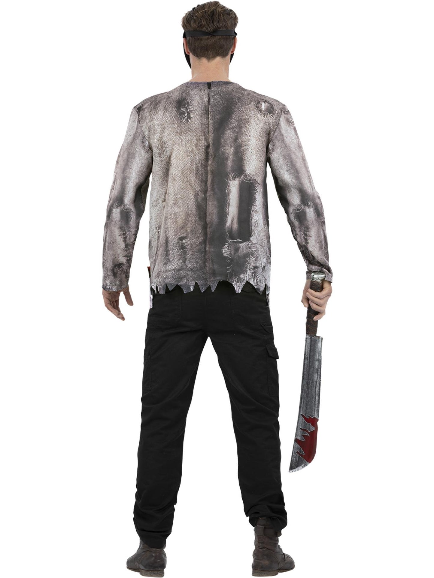 Smiffys Jason Voorhees Kostüm für Herren mit Hockeymaske – Detailansicht