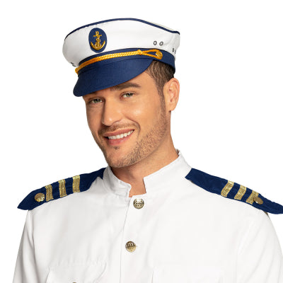 Boland Verstellbare Piloten Kapitäns Mütze Weiss