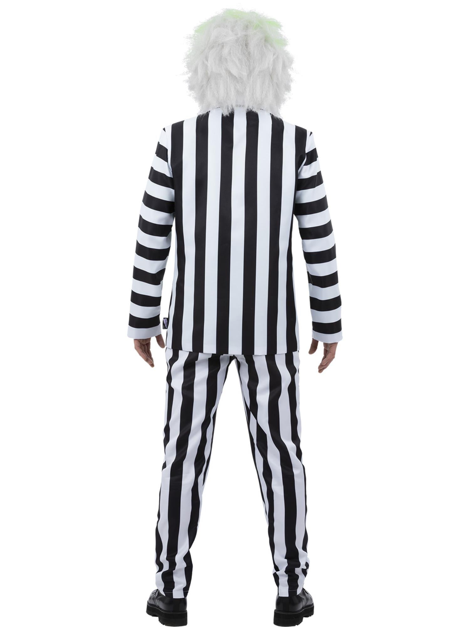 Smiffys Beetlejuice Kostüm für Herren mit Jacke, Hose und Krawatte – Detailansicht