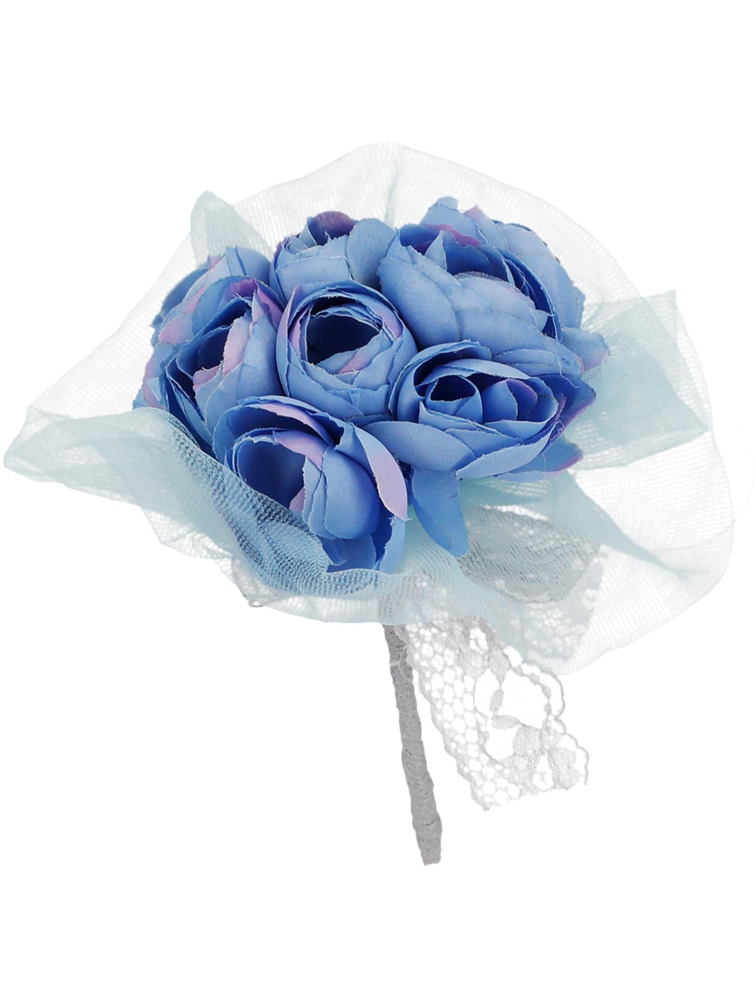 Smiffys Corpse Bride Emily blauer Blumenstrauss für Damen – Seitenansicht