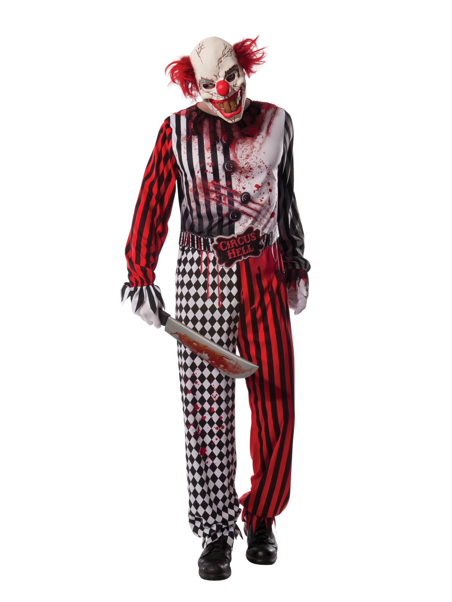 Rubies Evil Clown Kostüm für Herren mit Overall und EVA-Maske