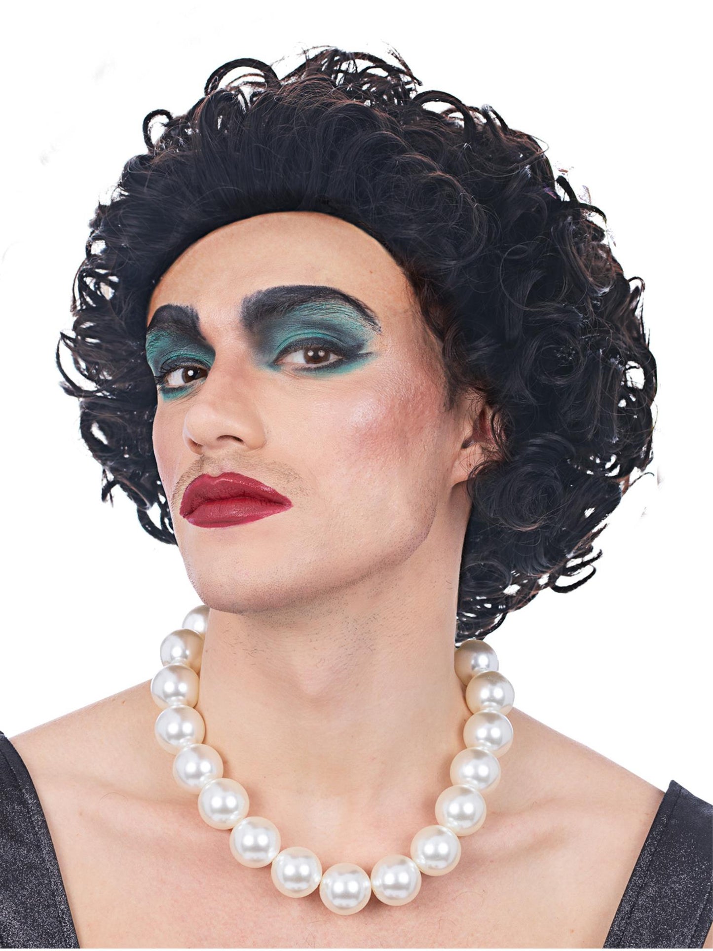 Smiffys Frank N Furter Peruecke Rocky Horror Show braun lockig fuer Herren