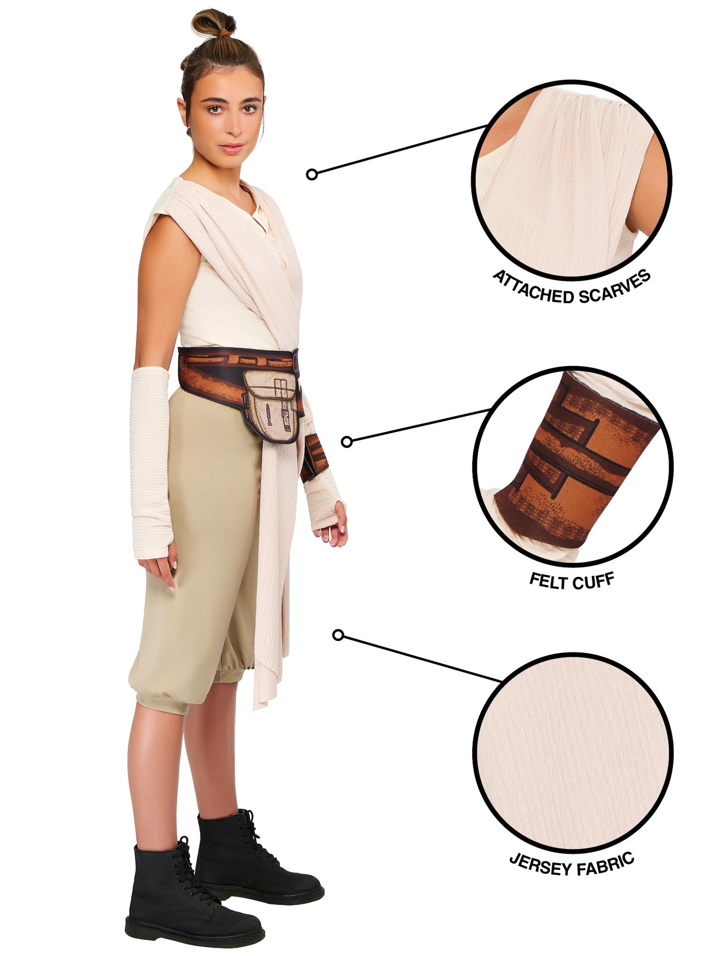Star Wars Rey Deluxe Kostüm für Damen von Rubies – Seitenansicht