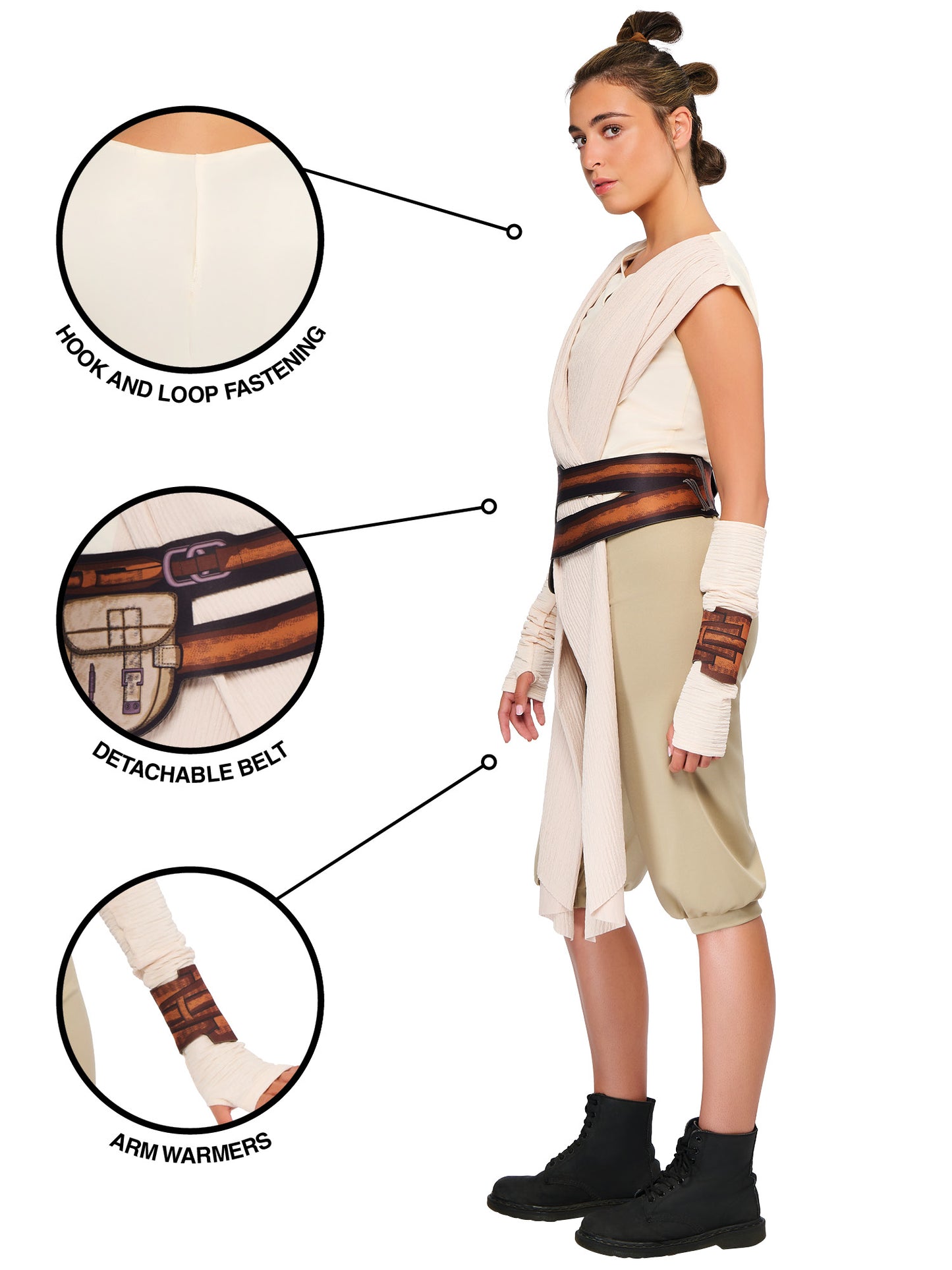 Star Wars Rey Deluxe Kostüm für Damen von Rubies – Rückansicht