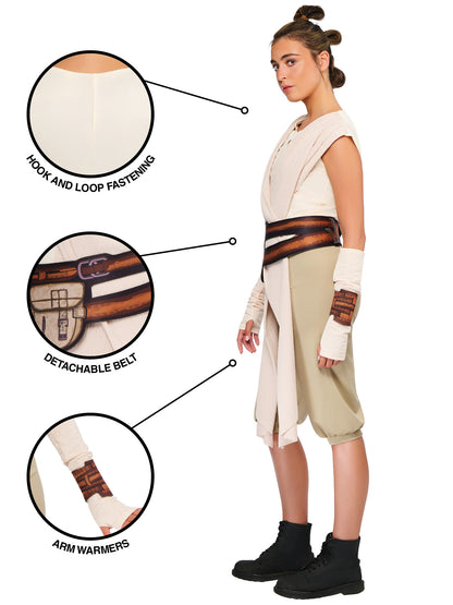 Star Wars Rey Deluxe Kostüm für Damen von Rubies – Rückansicht
