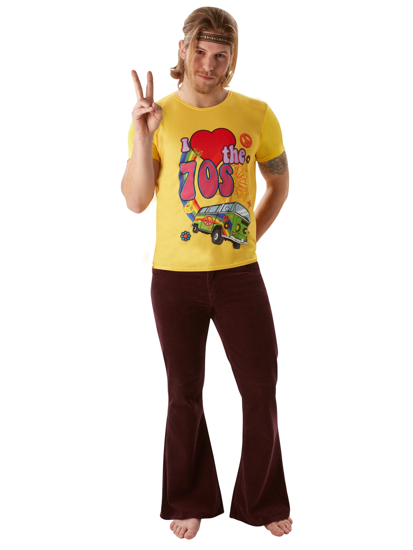 Rubies 70S I Love The 70's T-Shirt-Kostüm für Herren – Produktansicht