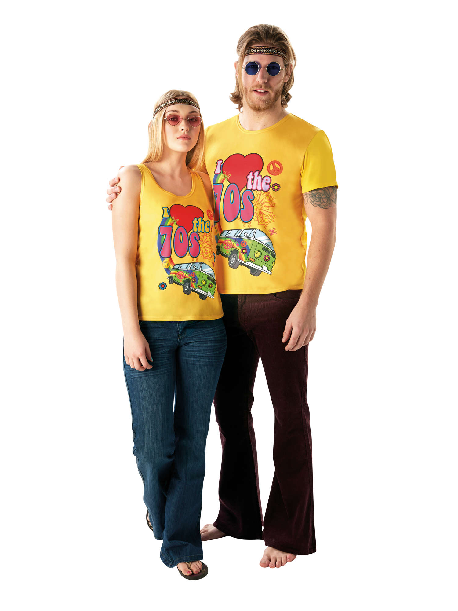 Rubies 70S I Love The 70's T-Shirt-Kostüm für Herren – Seitenansicht