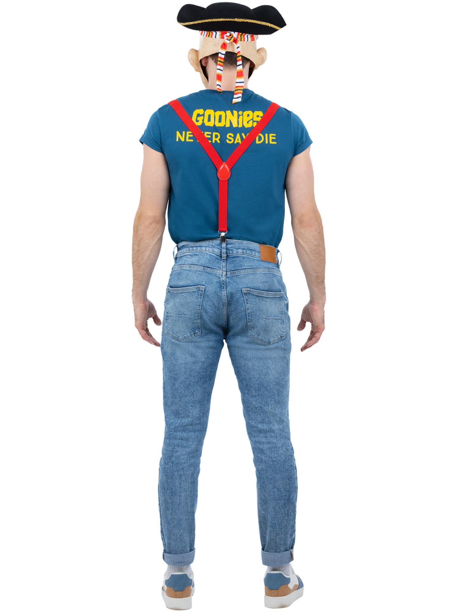 Smiffys The Goonies Sloth Kostüm für Herren mit Top, Hosenträgern, Hut und Maske – Detailansicht