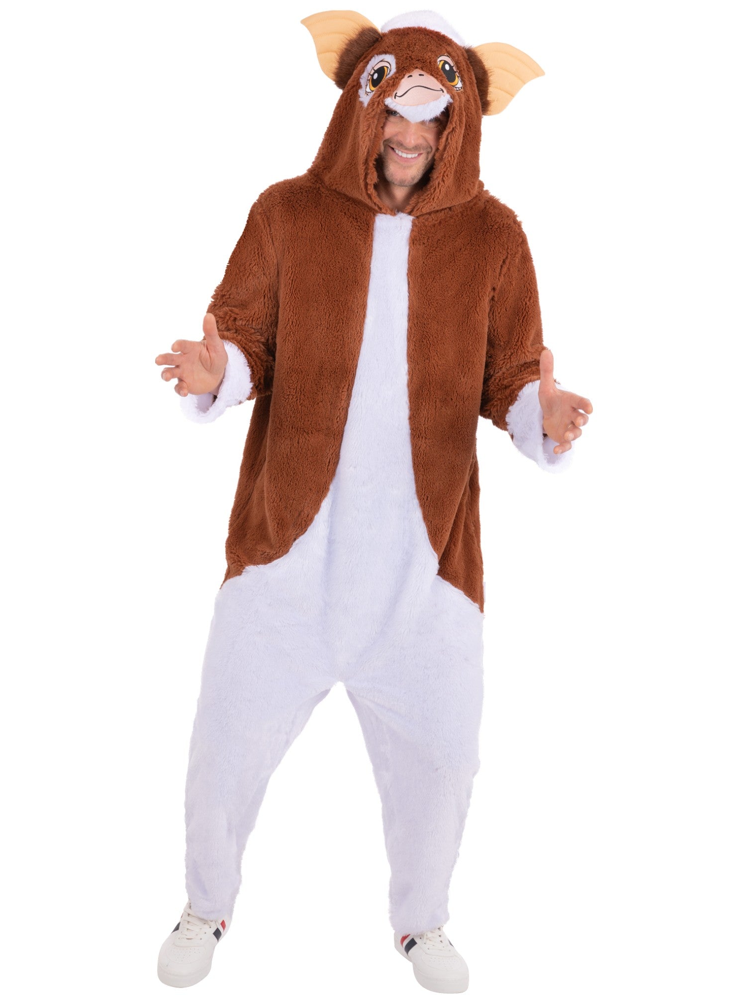 Smiffys Deluxe Gremlins Gizmo Kostüm weiss mit Kapuze für Erwachsene – Produktansicht