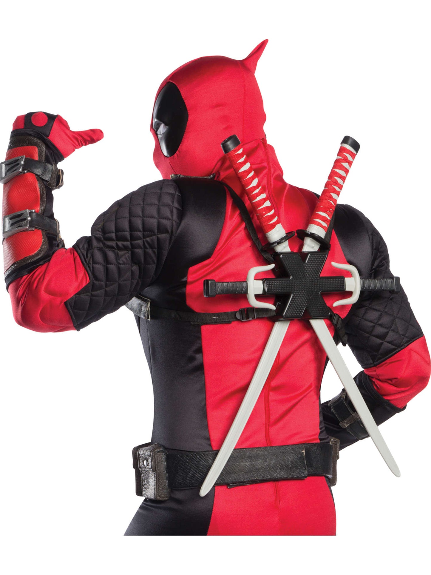 Rubies Deadpool Collector's Edition Kostüm für Herren mit Overall und Zubehör – Detailansicht