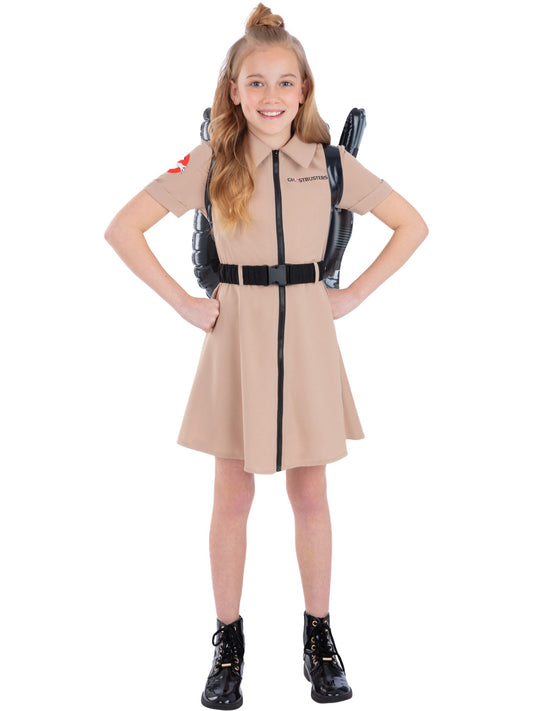 Smiffys Ghostbusters Kinderkostüm für Mädchen mit Kleid und Gürtel – Produktansicht