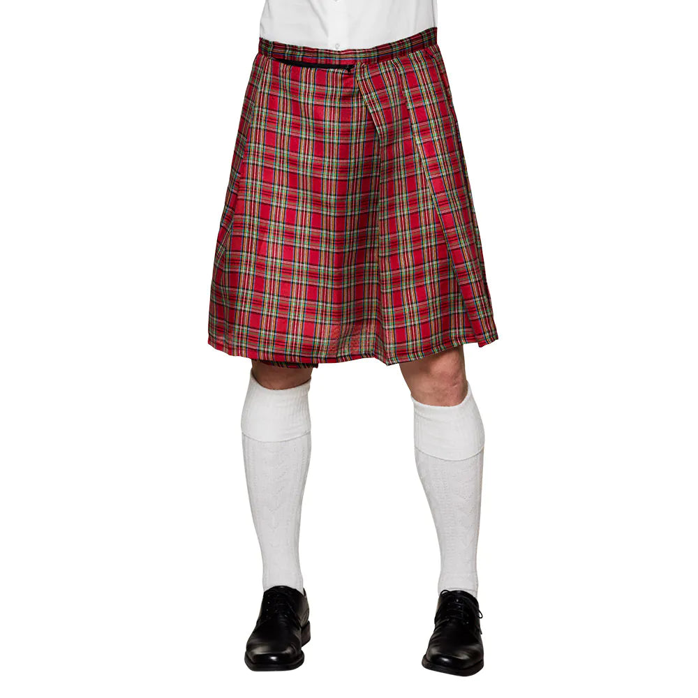 Boland Rot Tartan Kilt – Herren Festival Kilt Größe M/L