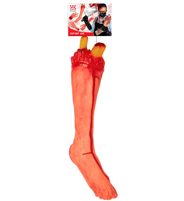 Realistisches abgehacktes Bein in Lebensgröße 49 cm als Halloween Deko