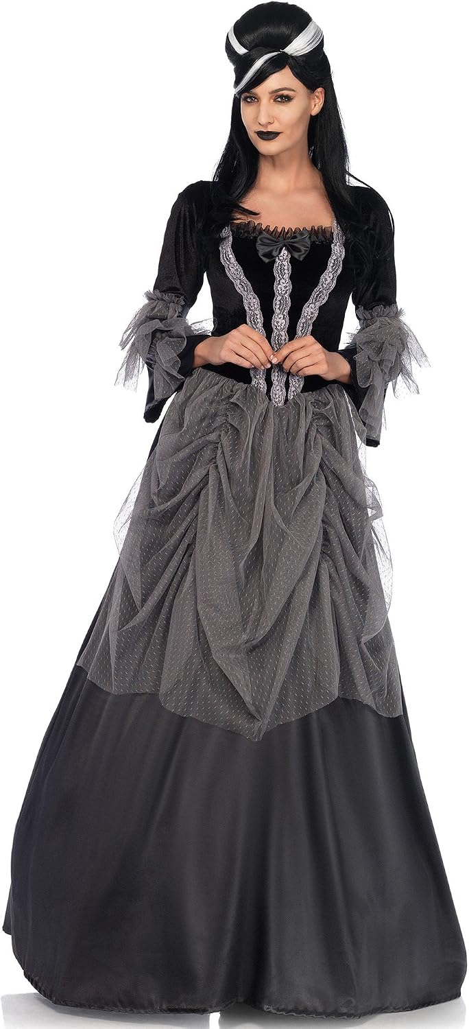 Leg Avenue graues Steampunk-viktorianisches Ballkleid Damenkostüm Grösse L – Produktansicht