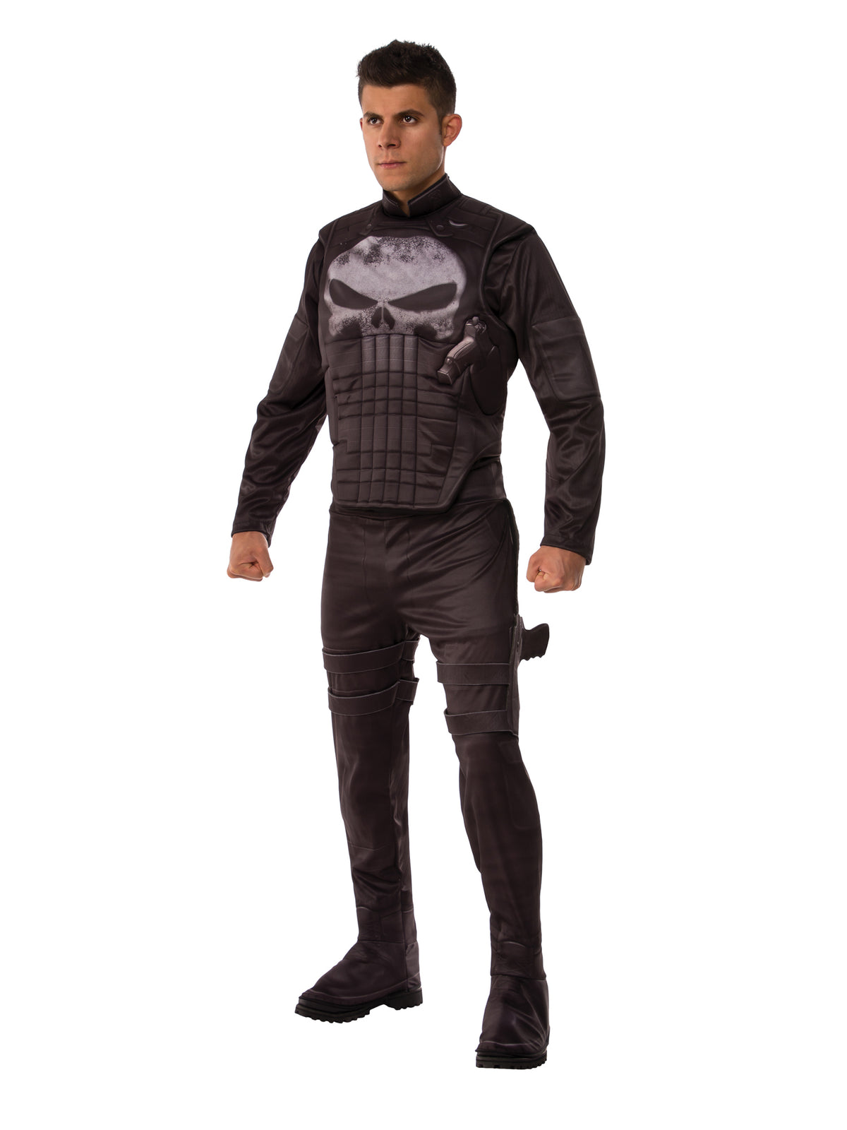 Rubies Punisher Deluxe Kostüm für Herren mit Overall, Weste und Holstern