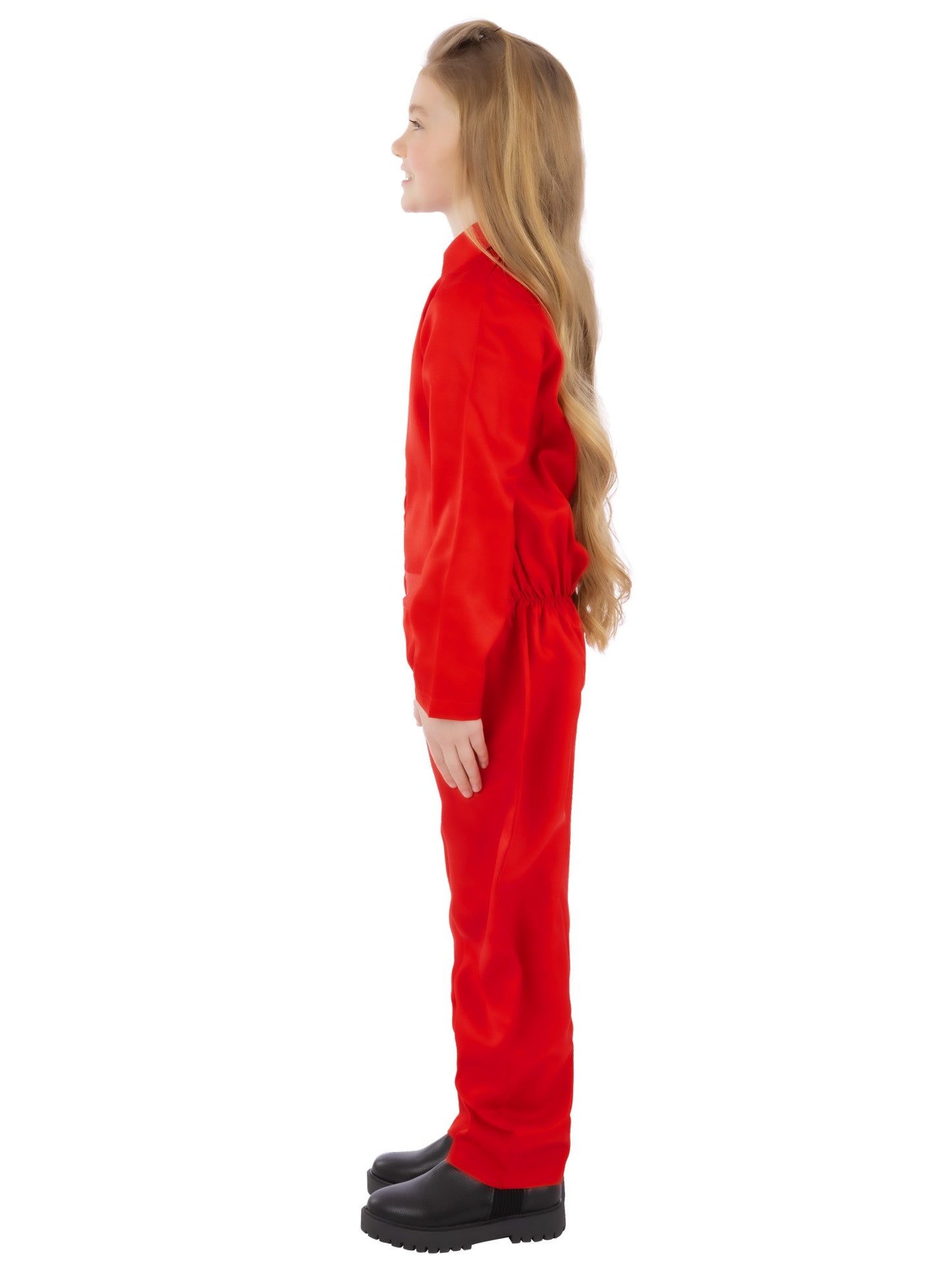 Smiffys Red Boiler Suit Kostüm roter Unisex-Overall für Kinder – Seitenansicht