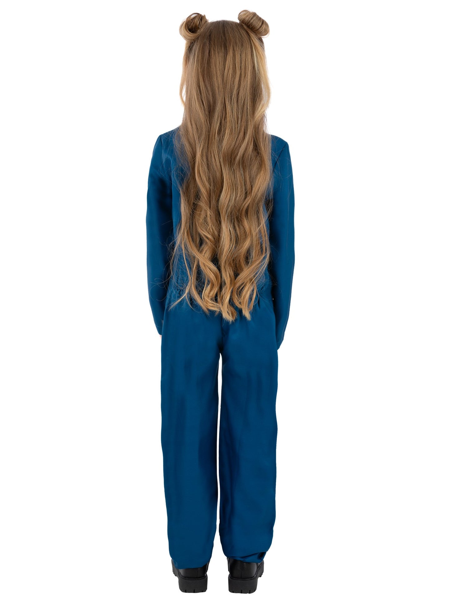 Smiffys Navy Boiler Suit Kostüm für Kinder, navyblauer Unisex-Overall – Detailansicht