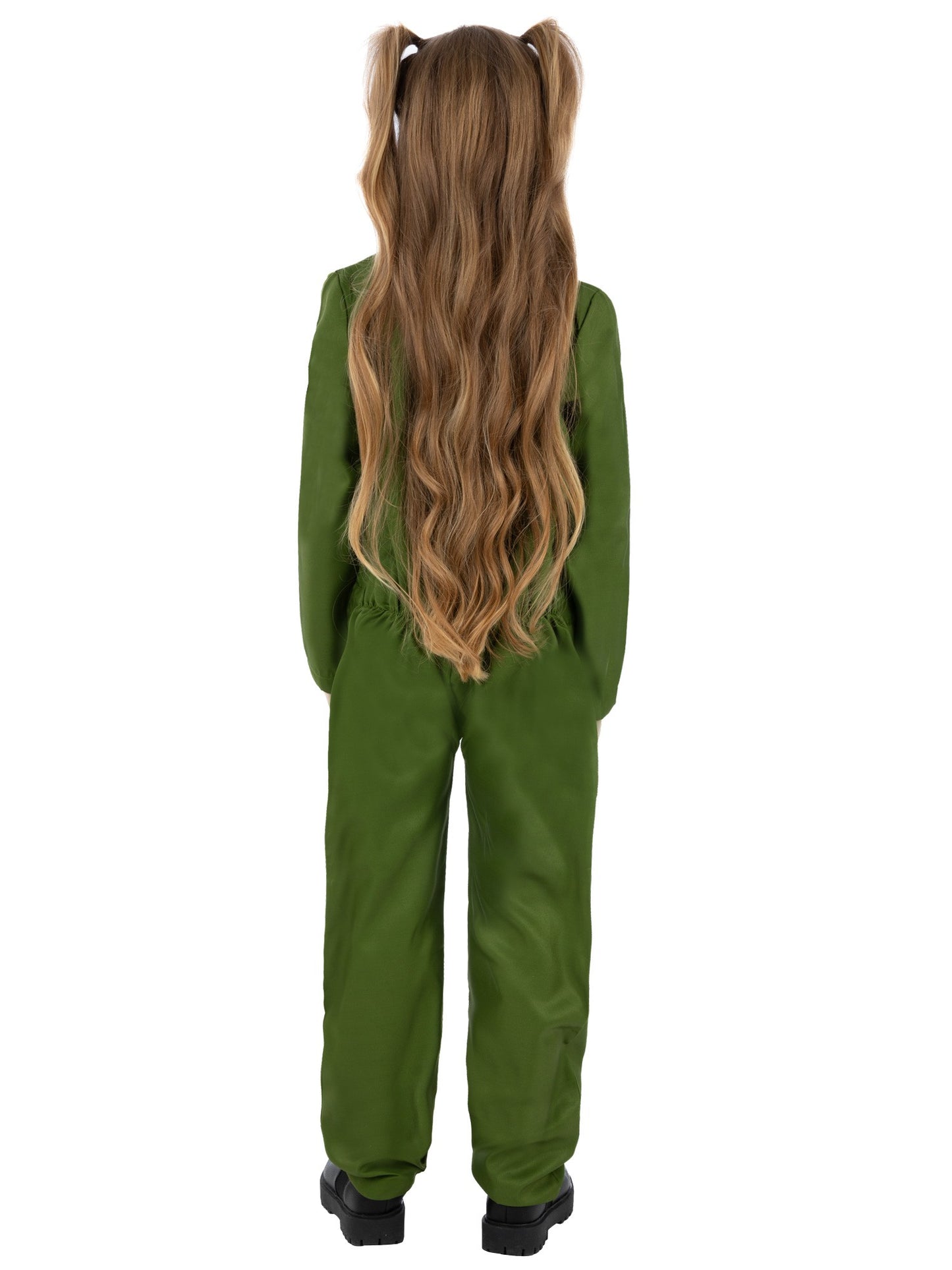 Smiffys Green Boiler Suit Costume grünes Unisex-Kinderkostüm – Detailansicht