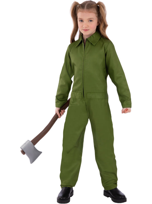 Smiffys Green Boiler Suit Costume grünes Unisex-Kinderkostüm – Produktansicht