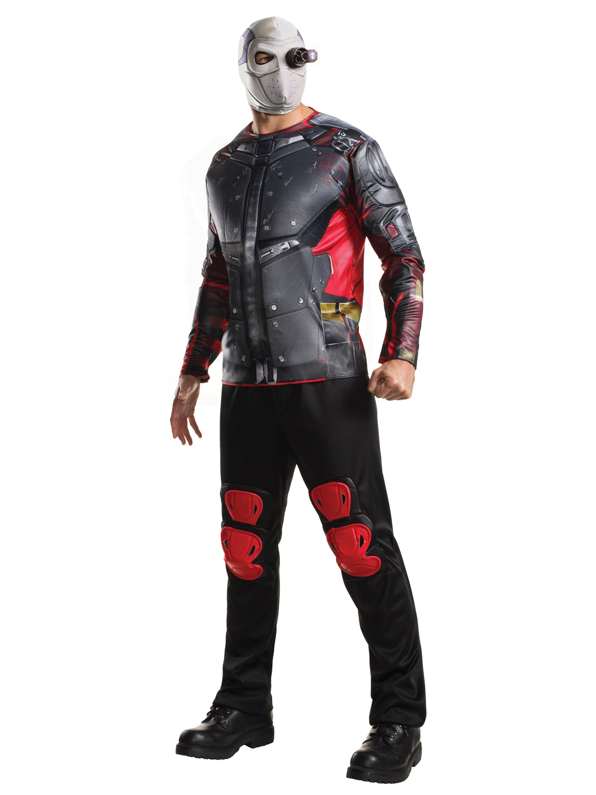 Rubies Deluxe Deadshot Kostüm für Erwachsene mit gepolstertem Oberteil, Hose und Maske