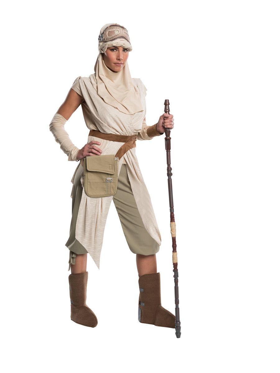 Rubies Star Wars Rey Kostüm für Damen mit Zubehör