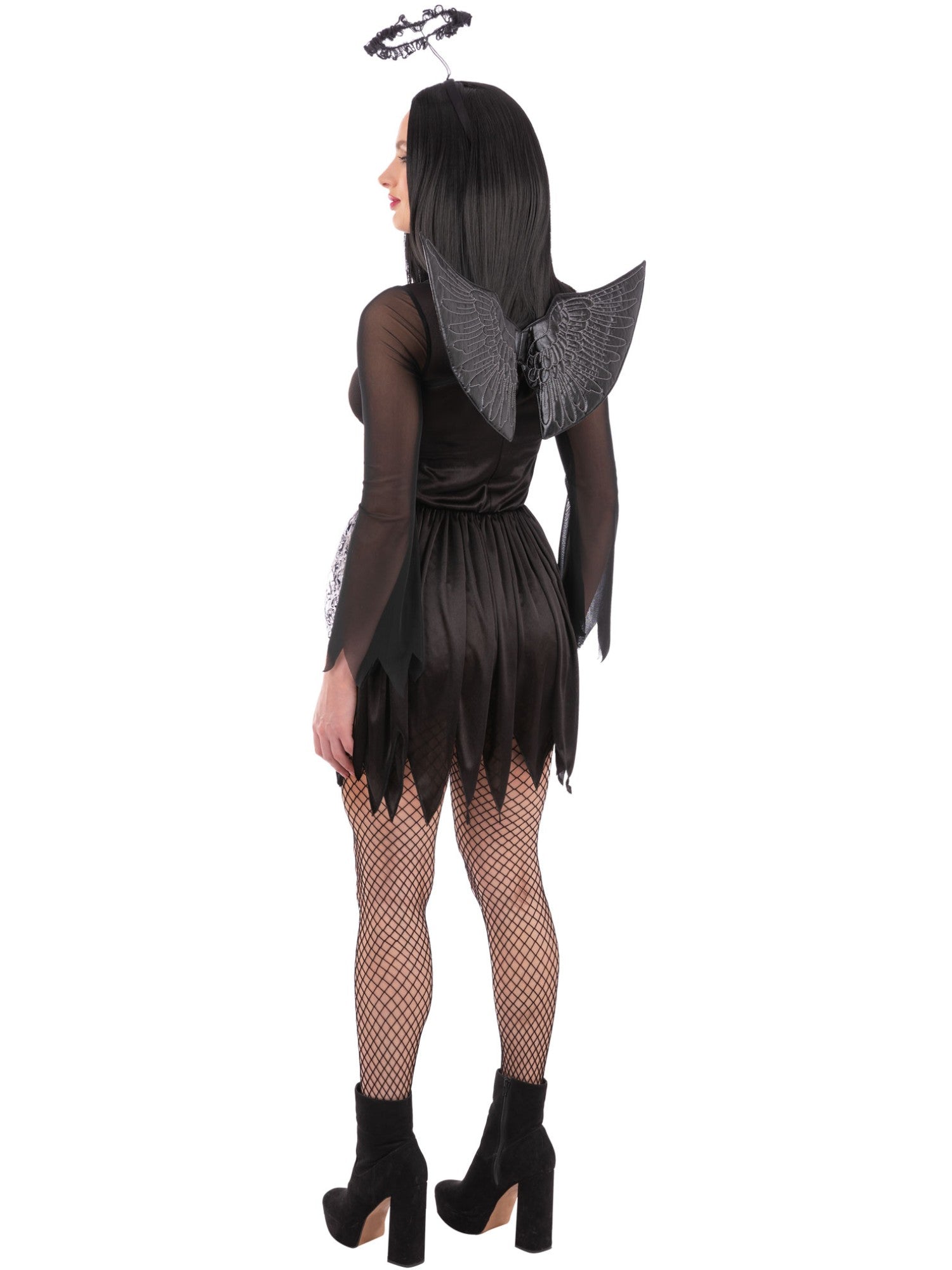 Smiffys Fallen Dark Angel Kostüm für Damen in Schwarz – Detailansicht