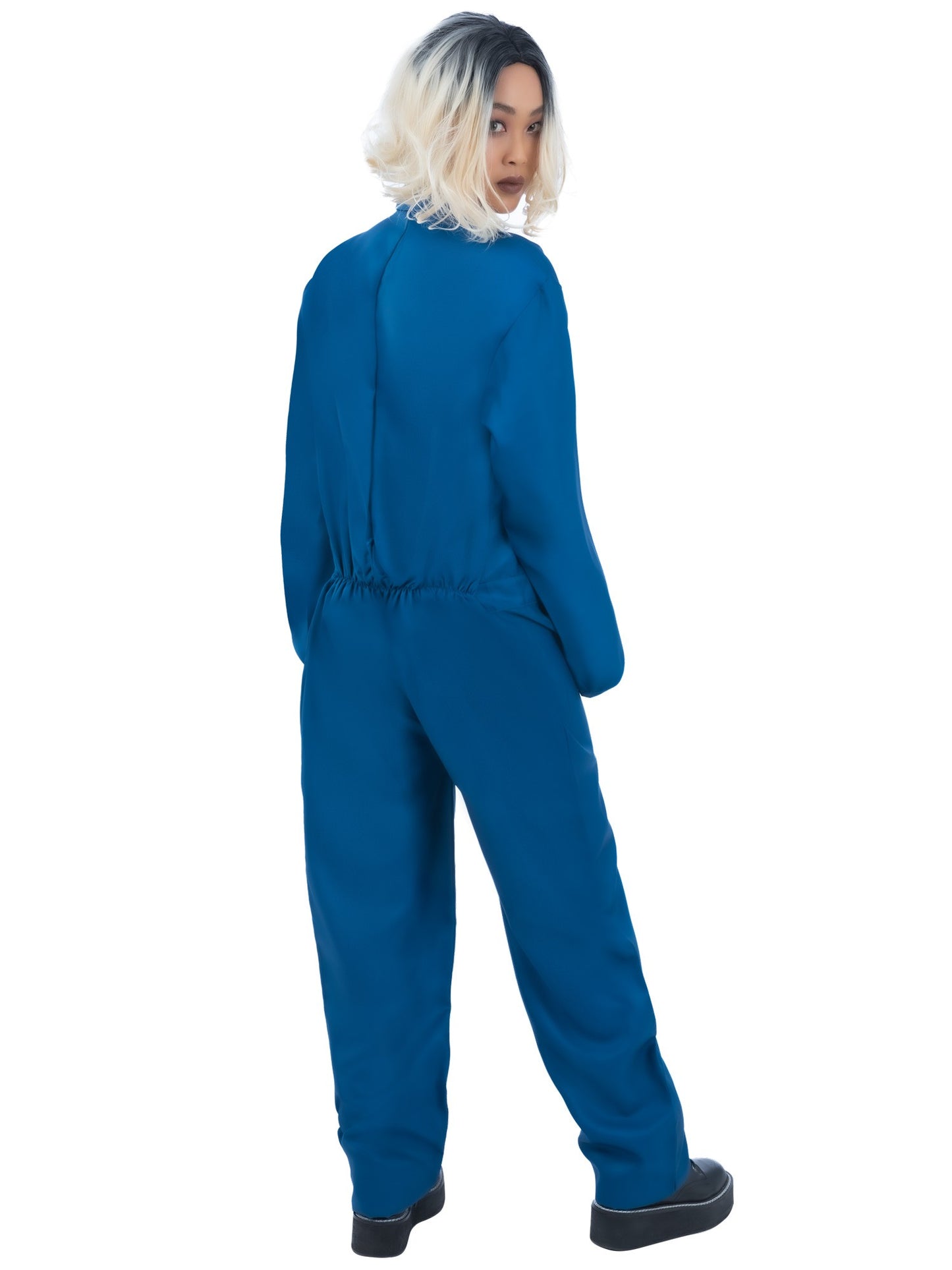 Smiffys Navy Boiler Suit Kostüm für Erwachsene in Blau – Detailansicht