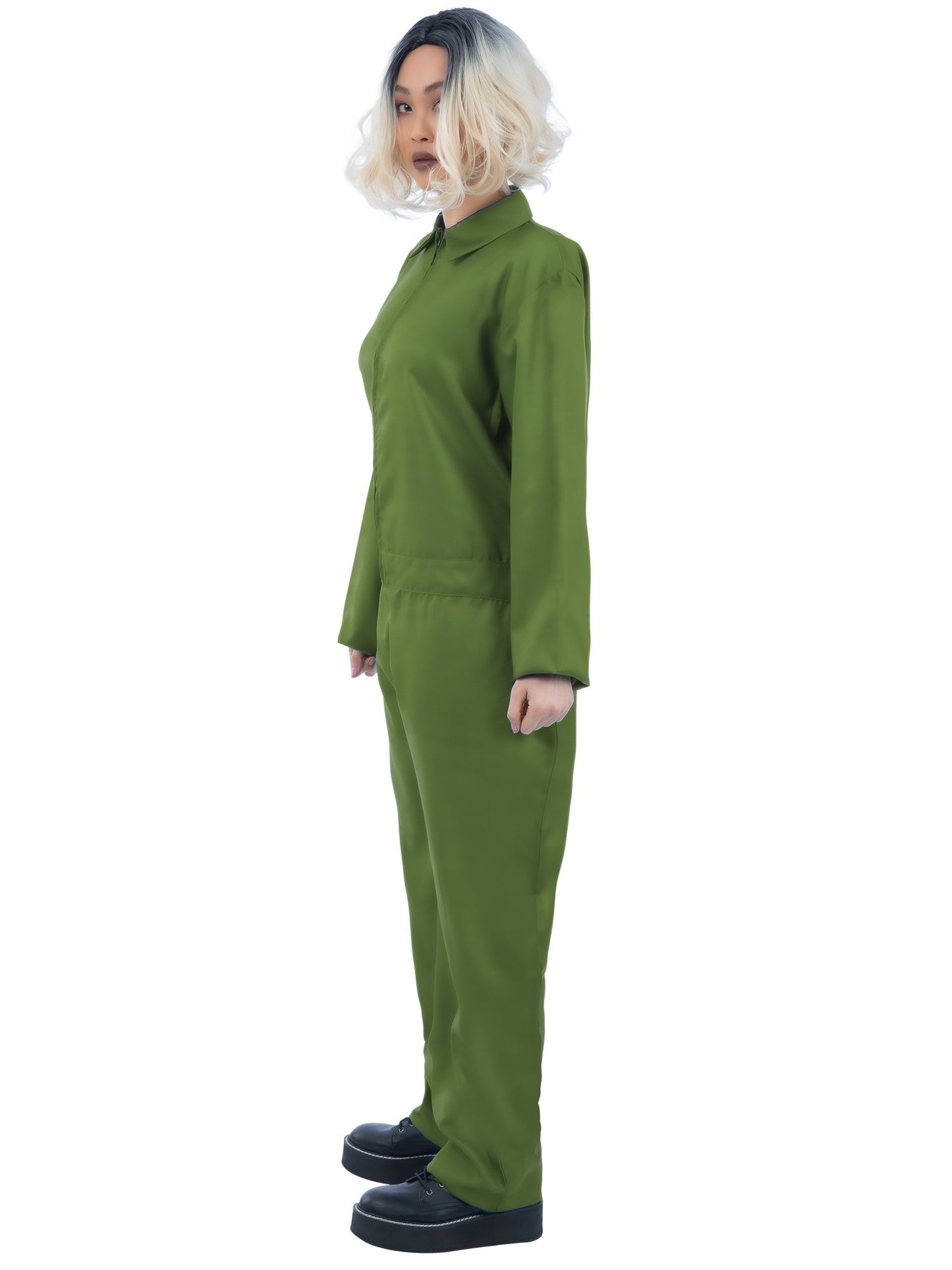 Smiffys Green Boiler Suit Kostüm grün für Erwachsene – Seitenansicht