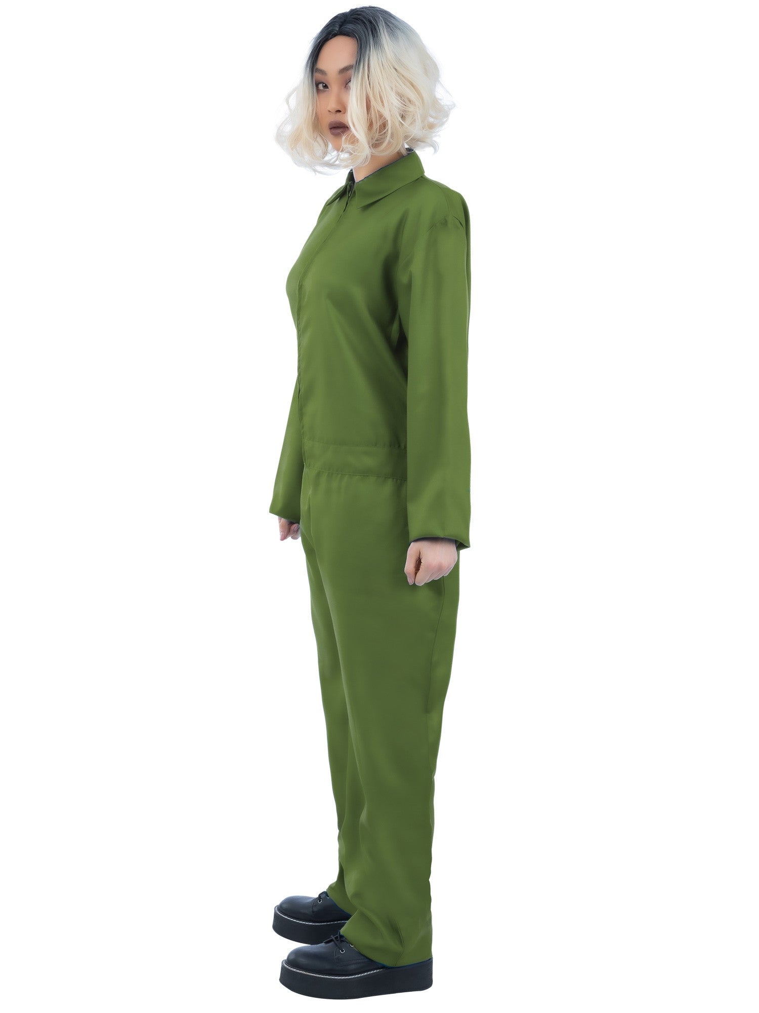 Smiffys Green Boiler Suit Kostüm grün für Erwachsene – Seitenansicht